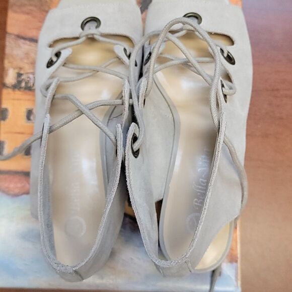 Bella Vita Clud Suede Ingrid Wedge Sandals Size 8 - Picture 9 of 9